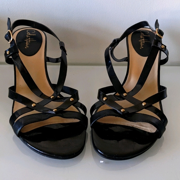 Sz 11 Cole Haan Nike Air Strappy Patent Leather - Picture 5 of 6